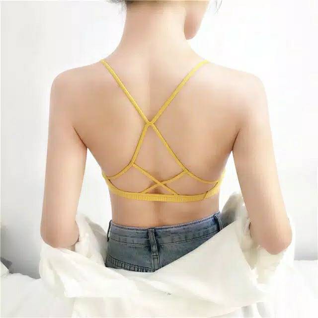 Bra push up wanita tanpa kawat elastis
