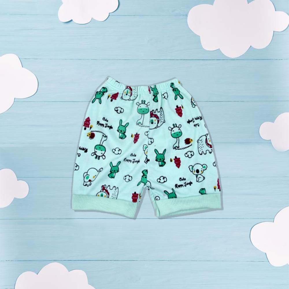 Baby set baju dan celana pendek motif lucu