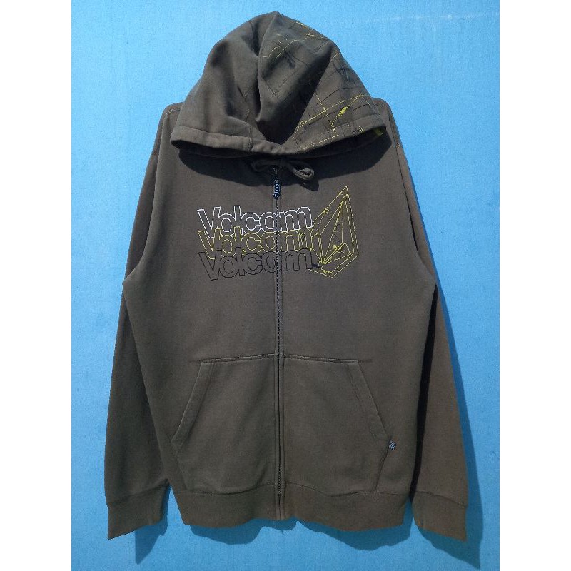 jaket hoodie volcom zipper bekas/second brand original