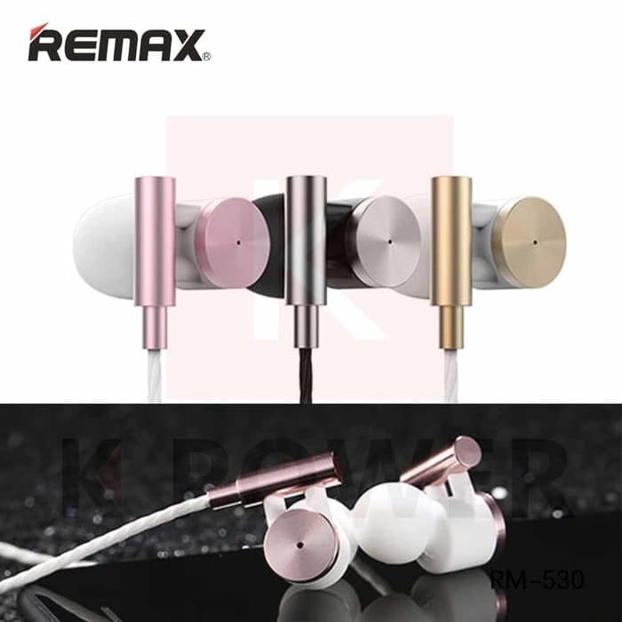 Remax Metal Earphone Series RM-530 Handsfree Audio Remax 100% ORIGINAL