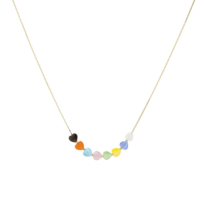 Kalung Rantai Klavikula Desain Hati Untuk Aksesoris