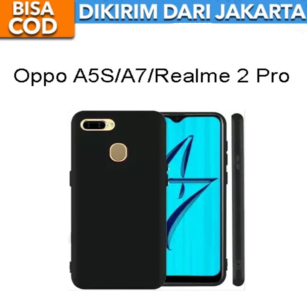 SoftCase Black Matte for Oppo A5s / A7 / Realme 2 Pro