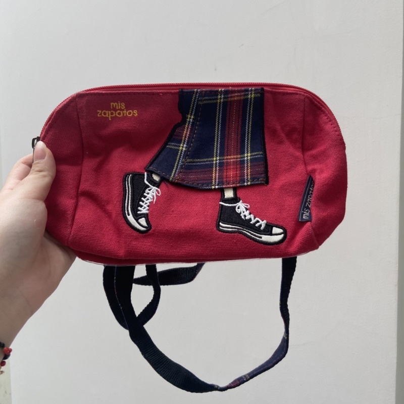 tas selempang mis zapatos original merah kecil