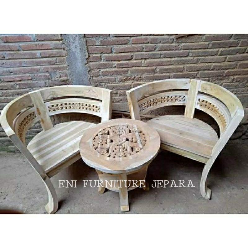 Set kursi teras cantik ukir - Kursi teras cantik jati - Kursi teras jati asli - Kursi teras harga mu