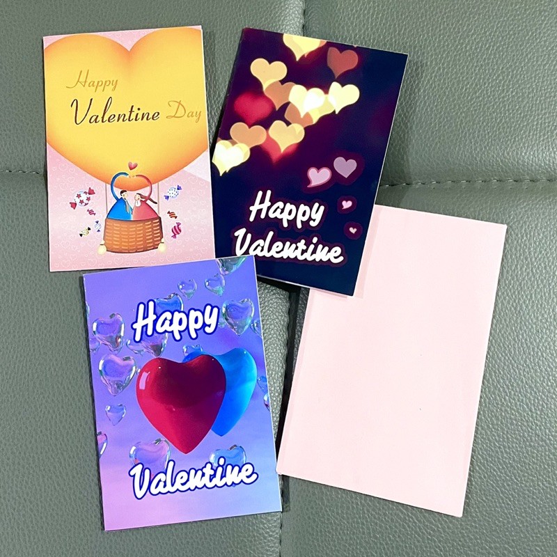 kartu ucapan valentine + amplop greeting card valentine day happy valentine