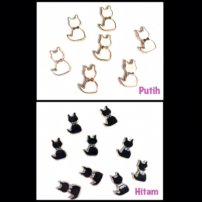 Resin Kucing Ukuran 11x15mm | Bahan Craft Bahan tasbih digital blingbling