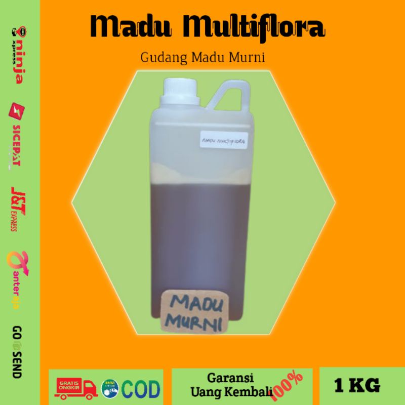 

Madu Asli Murni Multiflora 1 KG Pure Raw Honey 100% Madu Hutan Tanpa Campuran Madu Murni Kesehatan Alami