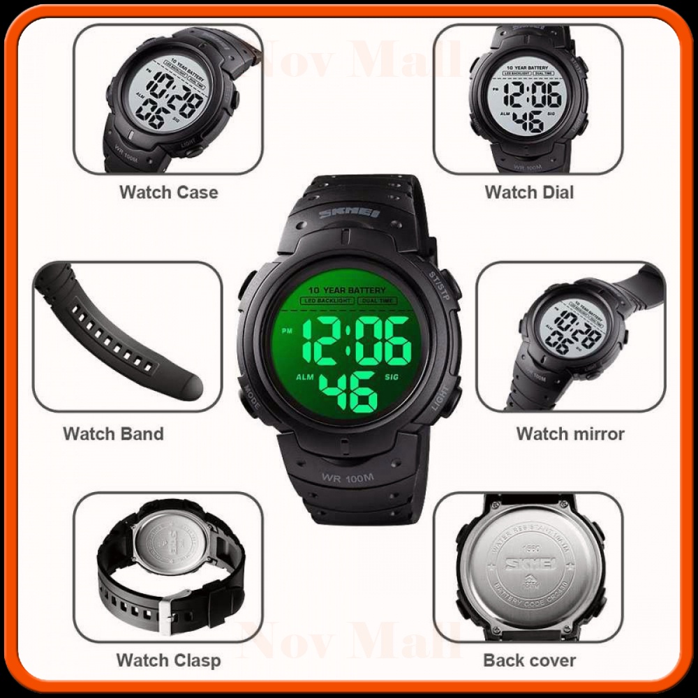 SKMEI Jam Tangan Digital Pria Waterproof 100M - 1560