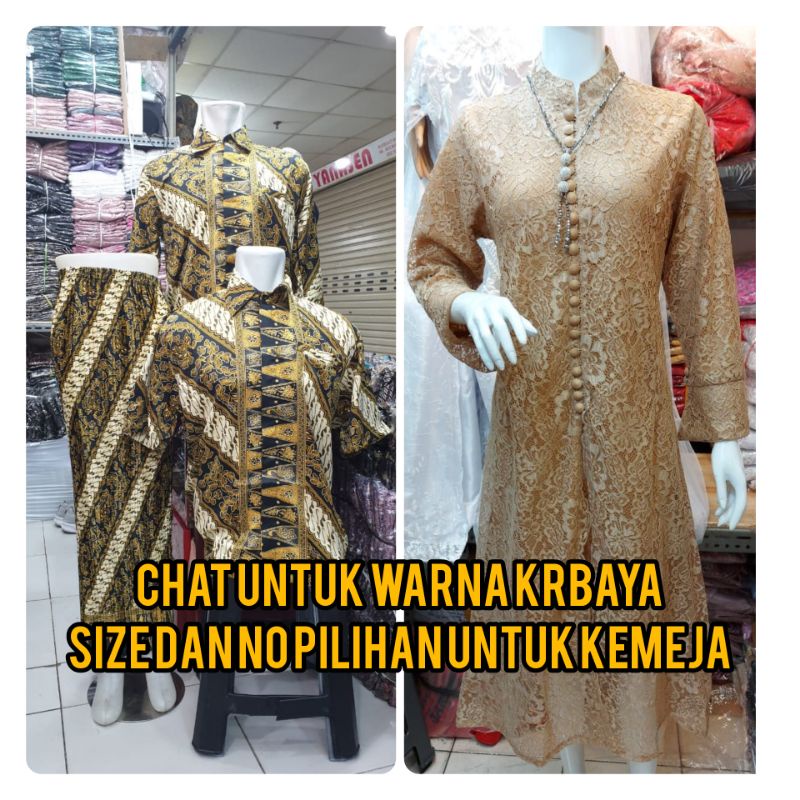 atasan kebaya kancing depan/among/kebaya pesta couple-Cuple kemja tgn pjg