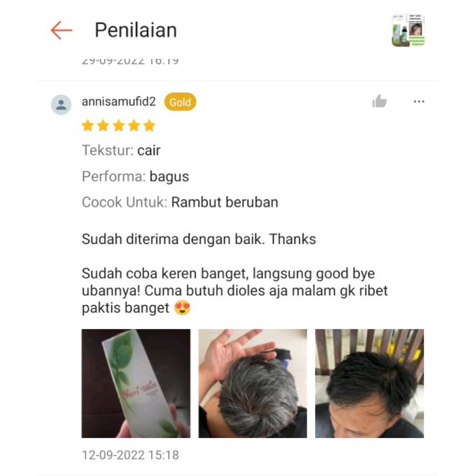 SARI ULIN Original Obat Anti Uban Permanen Alami Tanpa Semir Minyak Penghitam Rambut Alami Ampuh