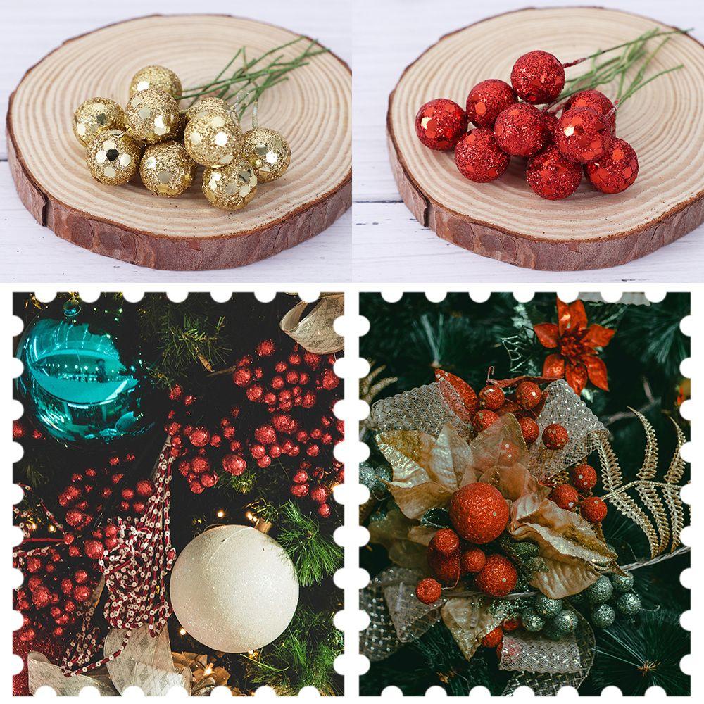 Solighter 10 Pcs Small Berries Home Floral Decor DIY Dekorasi Pernikahan Bunga Kerajinan Perlengkapan Pesta Benang Sari Artificial Flower