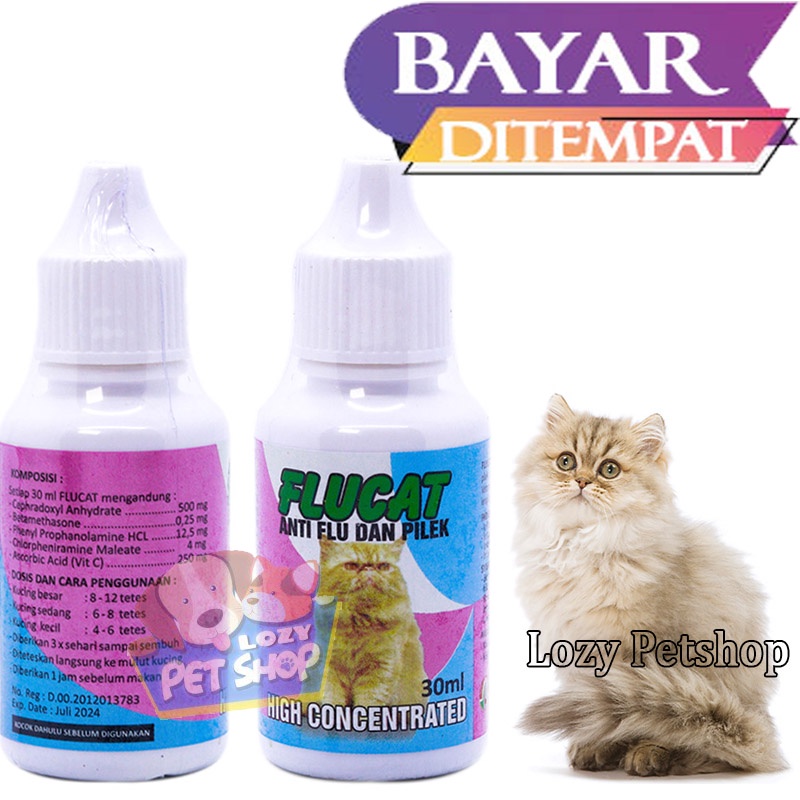 Obat Flu Kucing Dan Pilek Untuk Anak Kucing Kitten Dan Dewasa - Flucat 30ml