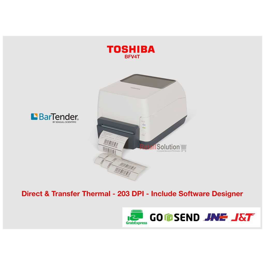 Printer Barcode Label LAN Toshiba B-FV4T / BFV4T / BFV-4T / BFV4 203DPI