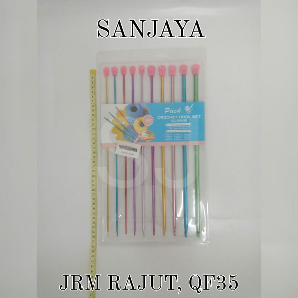 JARUM RAJUT / CROCHET HOOK / KNITTING NEEDLES / HAKKEN / HAKPEN / ALAT RAJUT ALUMINIUM / JARUM RAJUT QF35