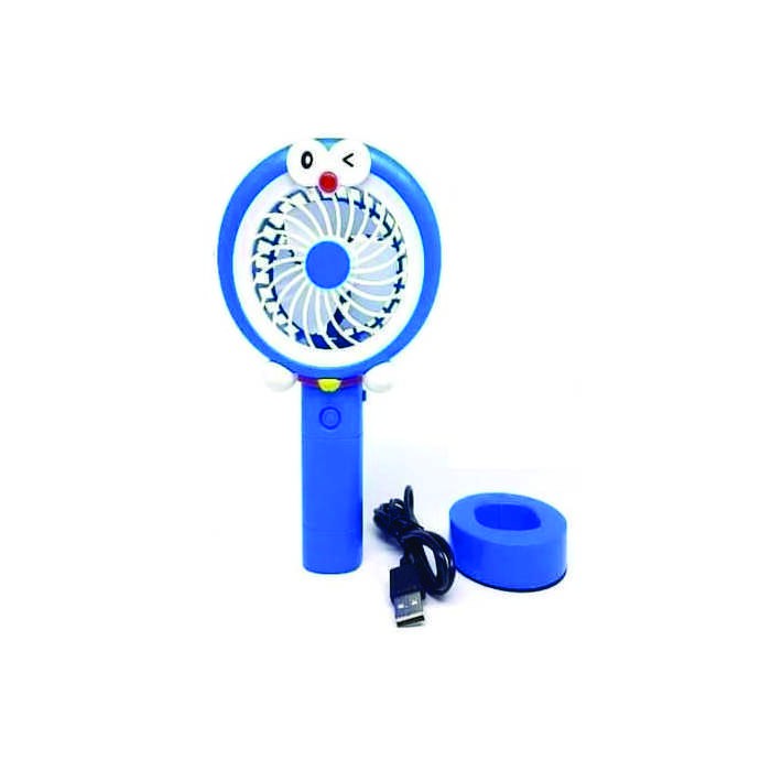 Kipas Angin Tangan Stand Portable Karakter LED Standing Mini Fan