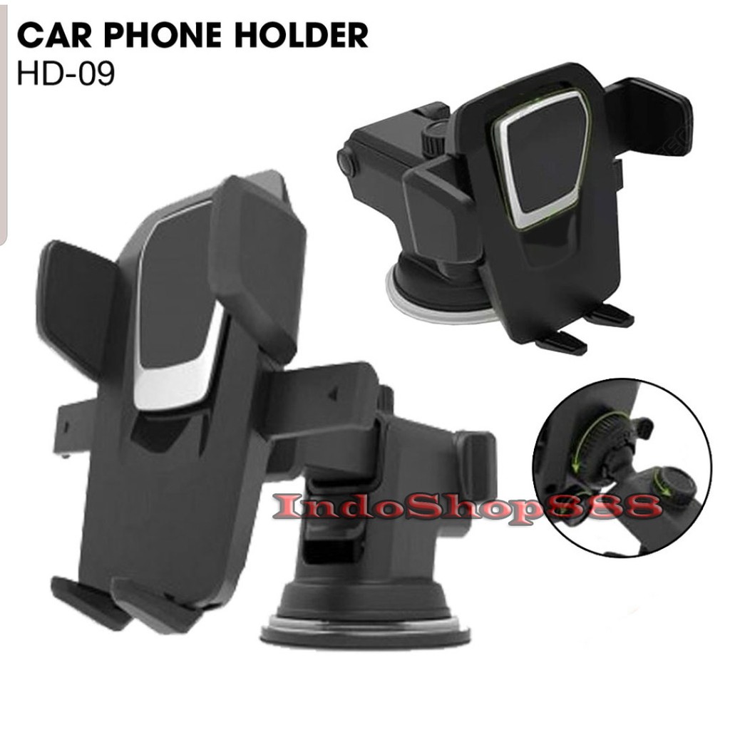 Holder Hp Mobil Dudukan Handphone Car Phone Stand Hold 360 Derajat Aksesoris Dashboard