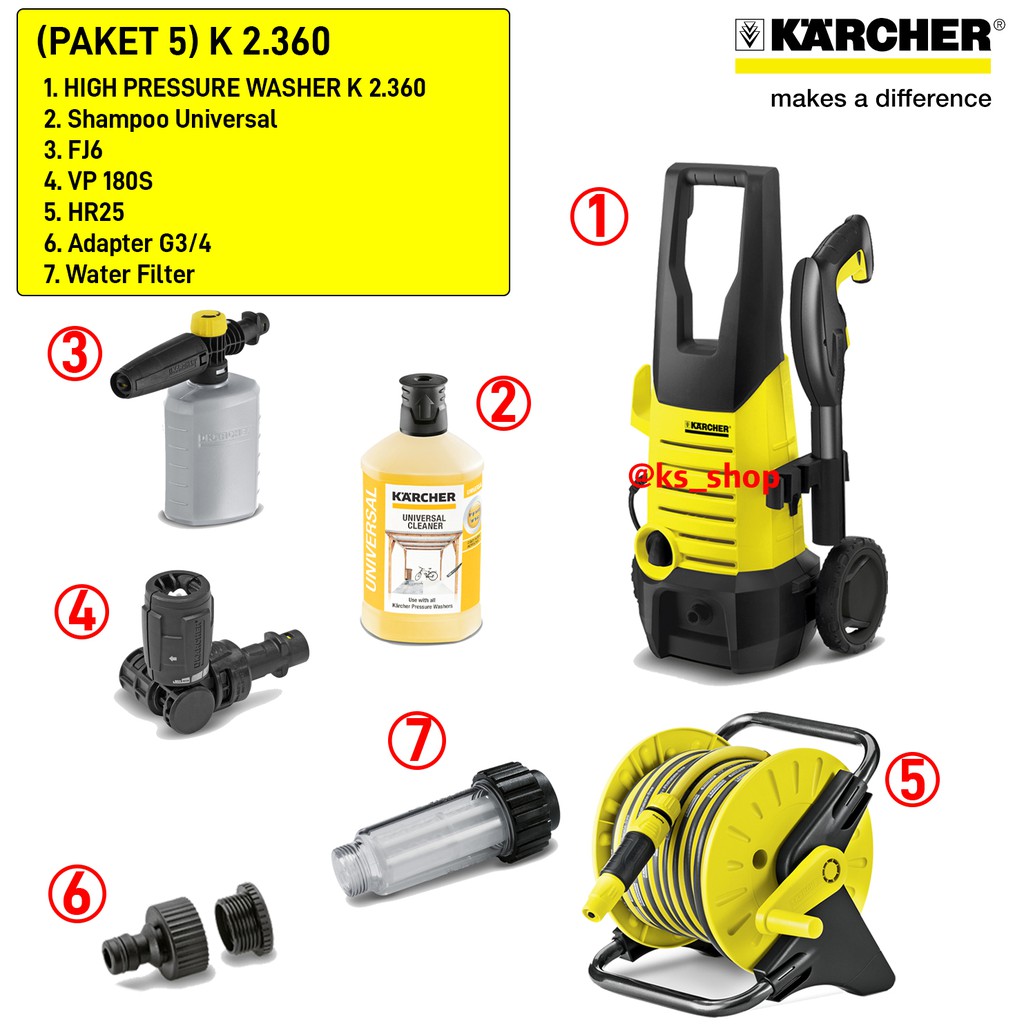 Karcher K2 360 - Karcher K2.360 - Karcher K 2.360 - Karcher High Pressure Cleaner K2360 Paket E