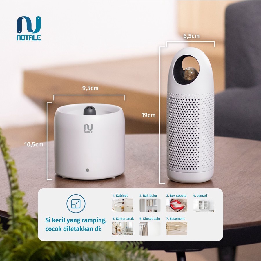 Notale Dehumidifier Portable Dryer With Heating Base - Garansi Resmi