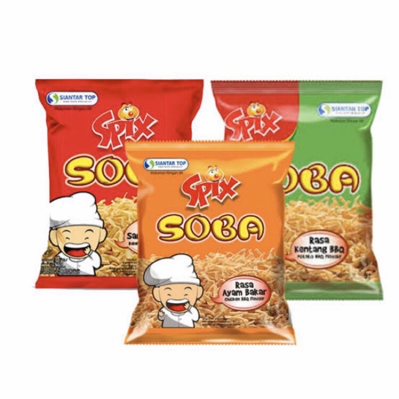 

Soba Mie Spix Siantar Top 10 pcs x 10gr / MIE SOBA MURAH SOLO / mie soba spix / SNACK MI SOBA