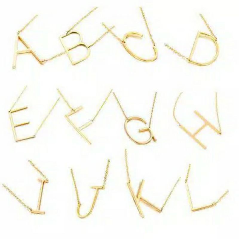 kalung titanium huruf E.M.Y.R.Z.M.K.C