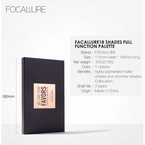 Focallure Neutrals 18 Colors Eyeshadow Palette Focallure Eye Shadow Pallete Focallure Eyeshadow Focallure Focallur Fucallure Focalure Foccalure