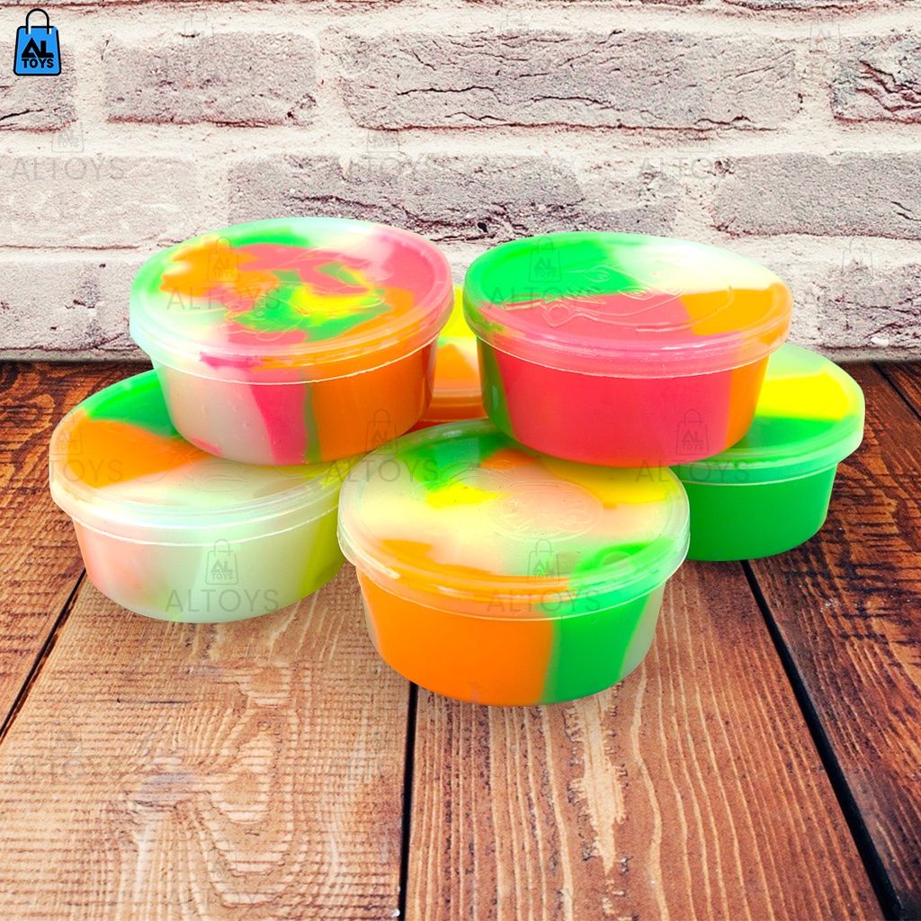 Mainan Slime Mini Rainbow 20gram MAINAN EDUKASI JELL SLIME MURAH