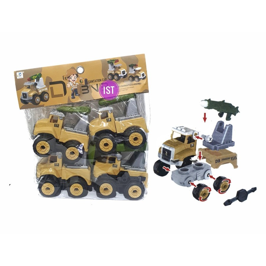 MWN.TOYS Mainan Bongkar Pasang Military Vehicle DBNB 4 pcs No DB6066-10