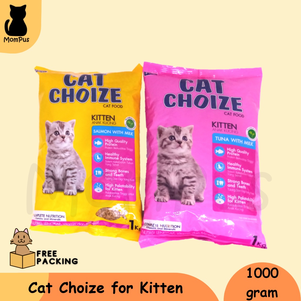 cat choize kitten 1kg tuna   salmon with milk dry food   makanan kering kucing