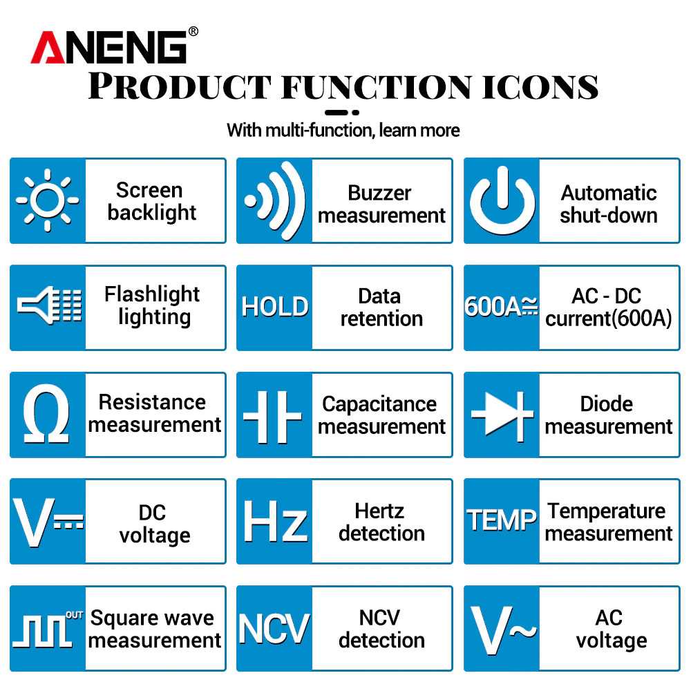 ANENG Digital Multimeter Voltage Tester Clamp - ST209