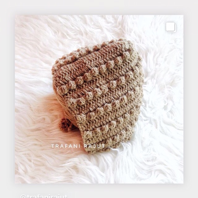 Topi Bonnet Alexa Bintik, bebas custom warna, XS S M L