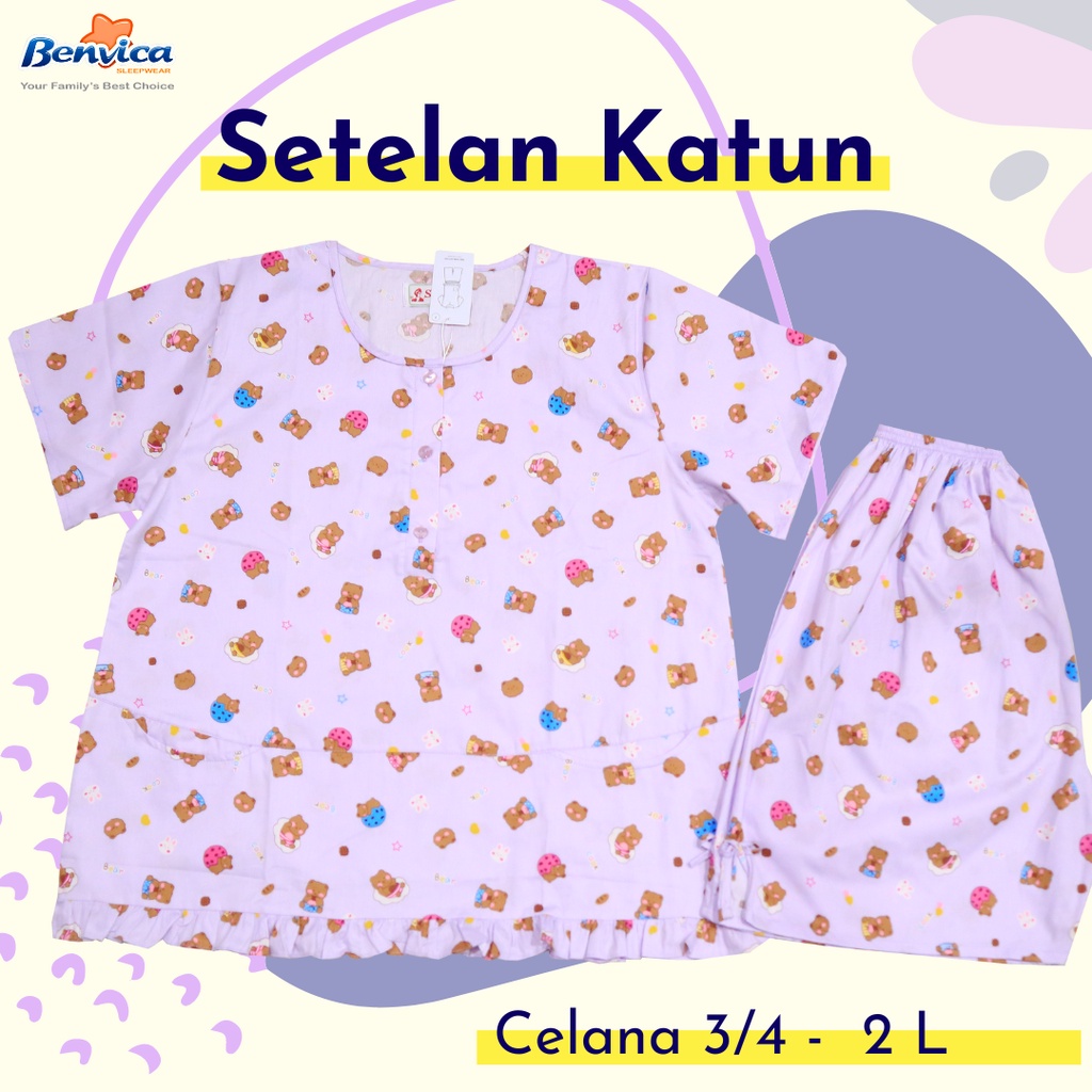 BAJU TIDUR CELANA PENDEK 2L SUNLY - B