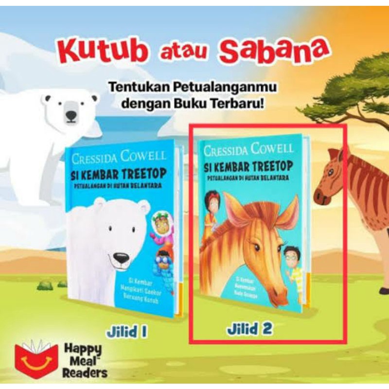 Buku happy meal petualangan si kembar treetop cressida cowell