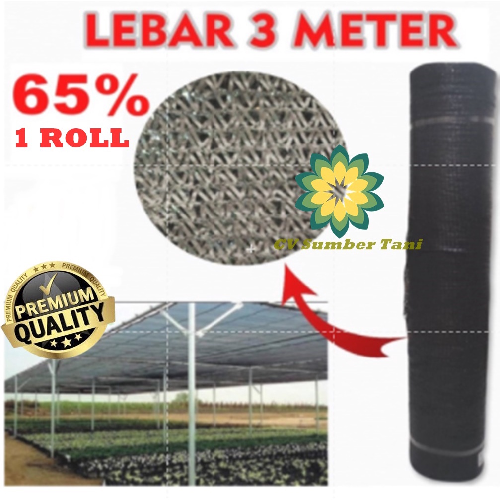 Jaring Paranet Rajut V 65% 1 Roll Panjang 100 Meter x Lebar 3 Meter