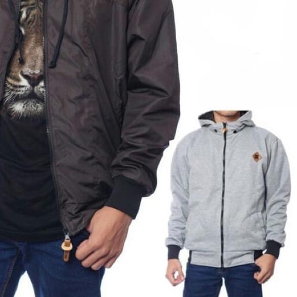 ❄ (JUMBO) JAKET TEBAL TASLAN BOLAK-BALIK JUMBO DC XL, XXL DC JAKET parasut taslan JUMBO ♦