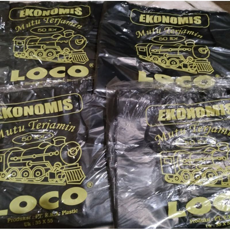 Plastik loco hitam ekonomis uk 35 ( 1 ikat isi 5)