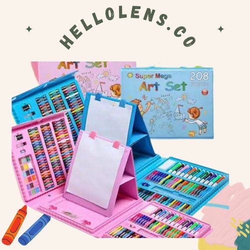 

Crayon set - Crayon Mewarnai - 208 Warna - Pensil Krayon (Alat Menggambar atau Mewarnai)