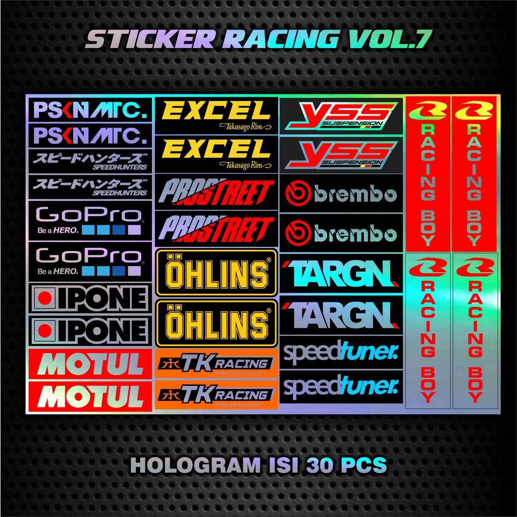 STICKER RACING STIKER PACK STICKER BALAP VOL.7