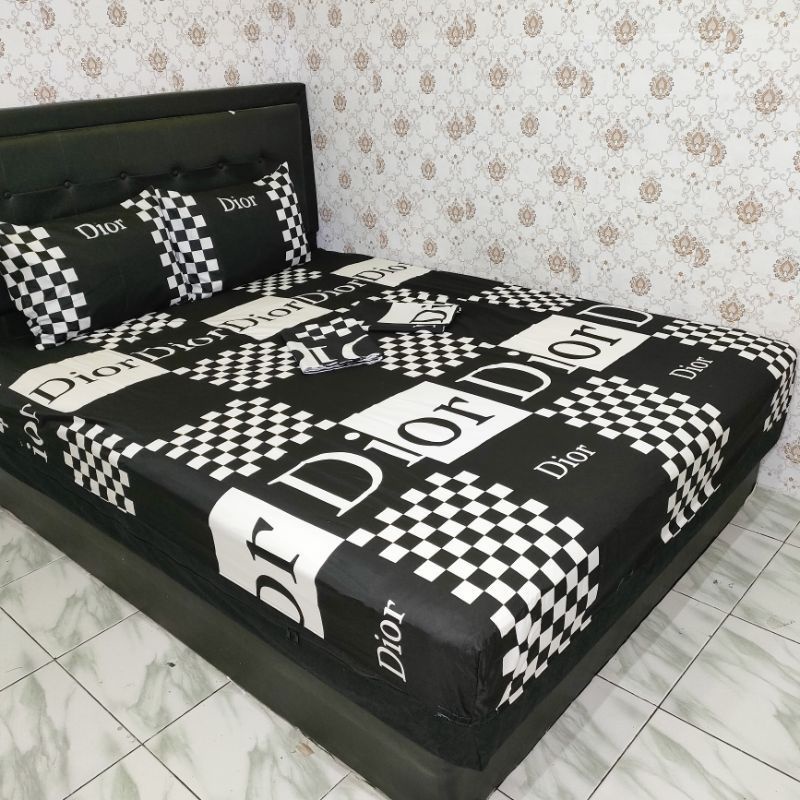 Sprei Hitam Putih Sprei Karakter Motif Aesthetic Sprei 180×200 160×200