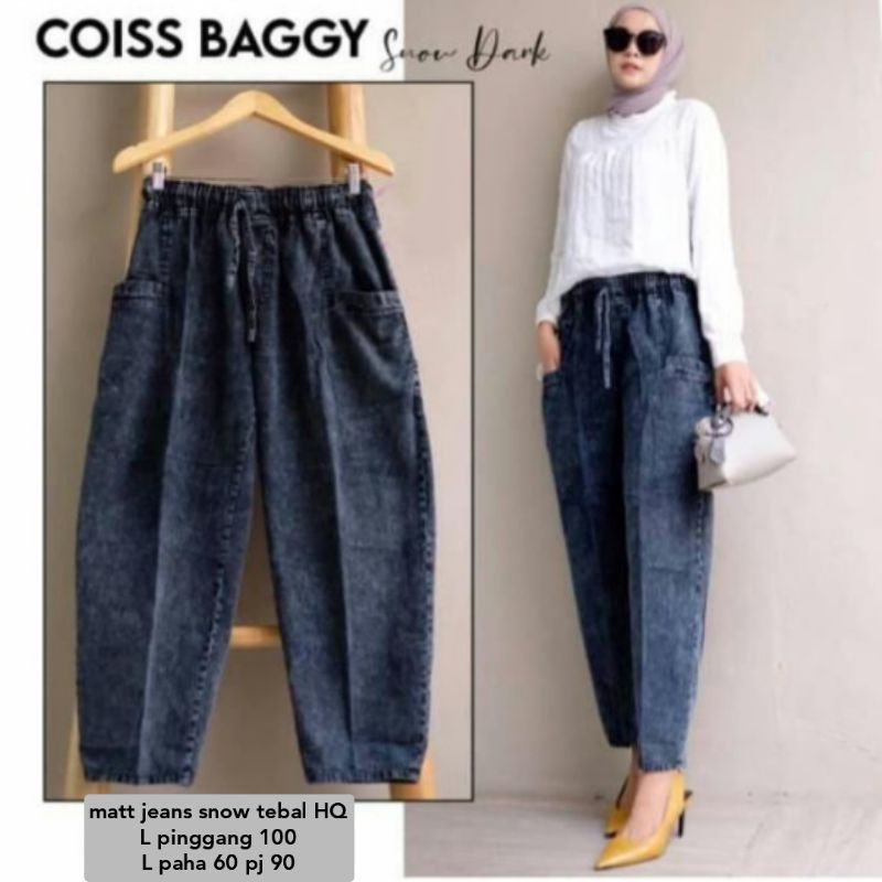 new bambe pants celana boyfiend kekinian cois beggy jeans model 7/9 muat bb 65 kg