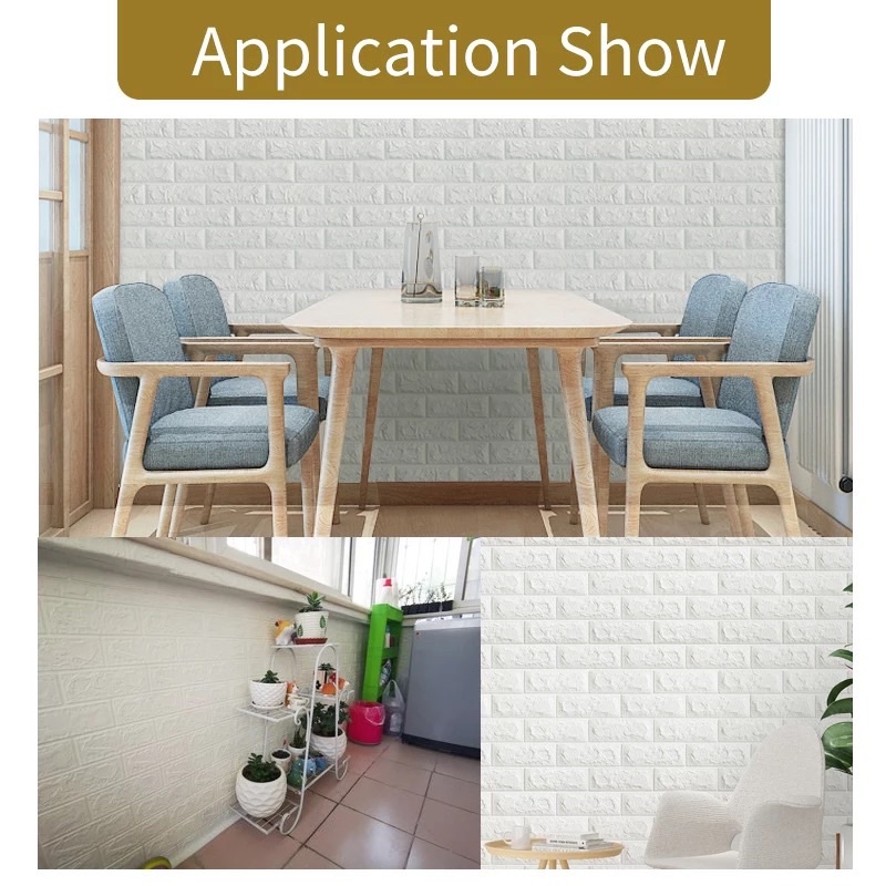 Wallpaper Stiker Dinding 3D Foam Batu Bata Brick 70 x 77cm-5