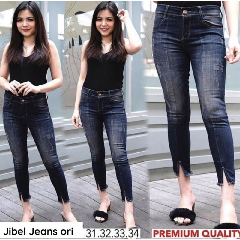 JIBEL JEANS ORI / JEANS RIPPED / JEANS WANITA / JEANS 7/8