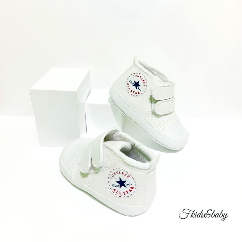 Fkids&amp;baby - Sepatu Bayi prewalker / baby shoes - CON BLACK &amp; WHITE perekat