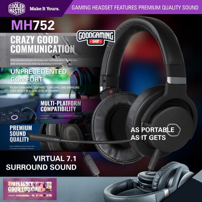 CoolerMaster CM MH752  MH 752 7.1 GAMING HEADSET AG1124