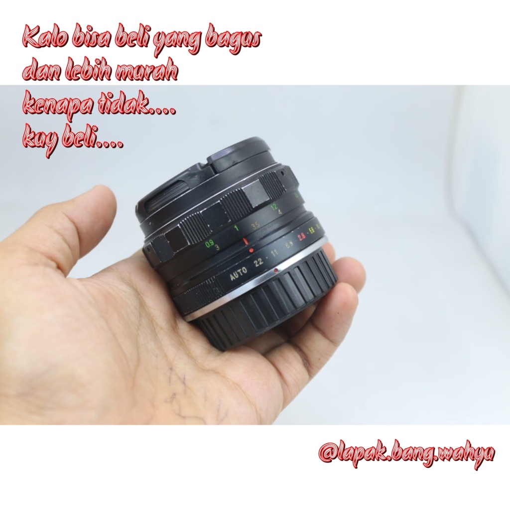 Lensa Fix Rikenon 55mm f2.2 for Nikon DSLR d90 d100 d200 d300 d5200 d5300 d5500 d3400 d3500