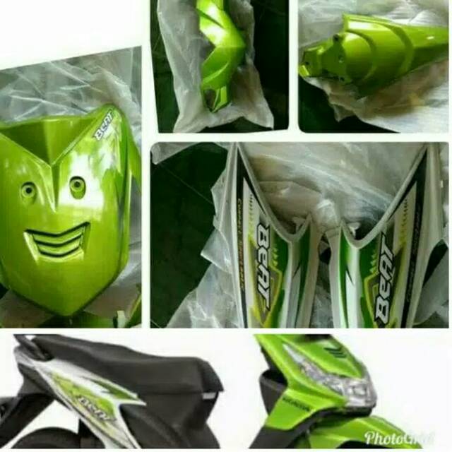 full body halus beat karbu hijau putih