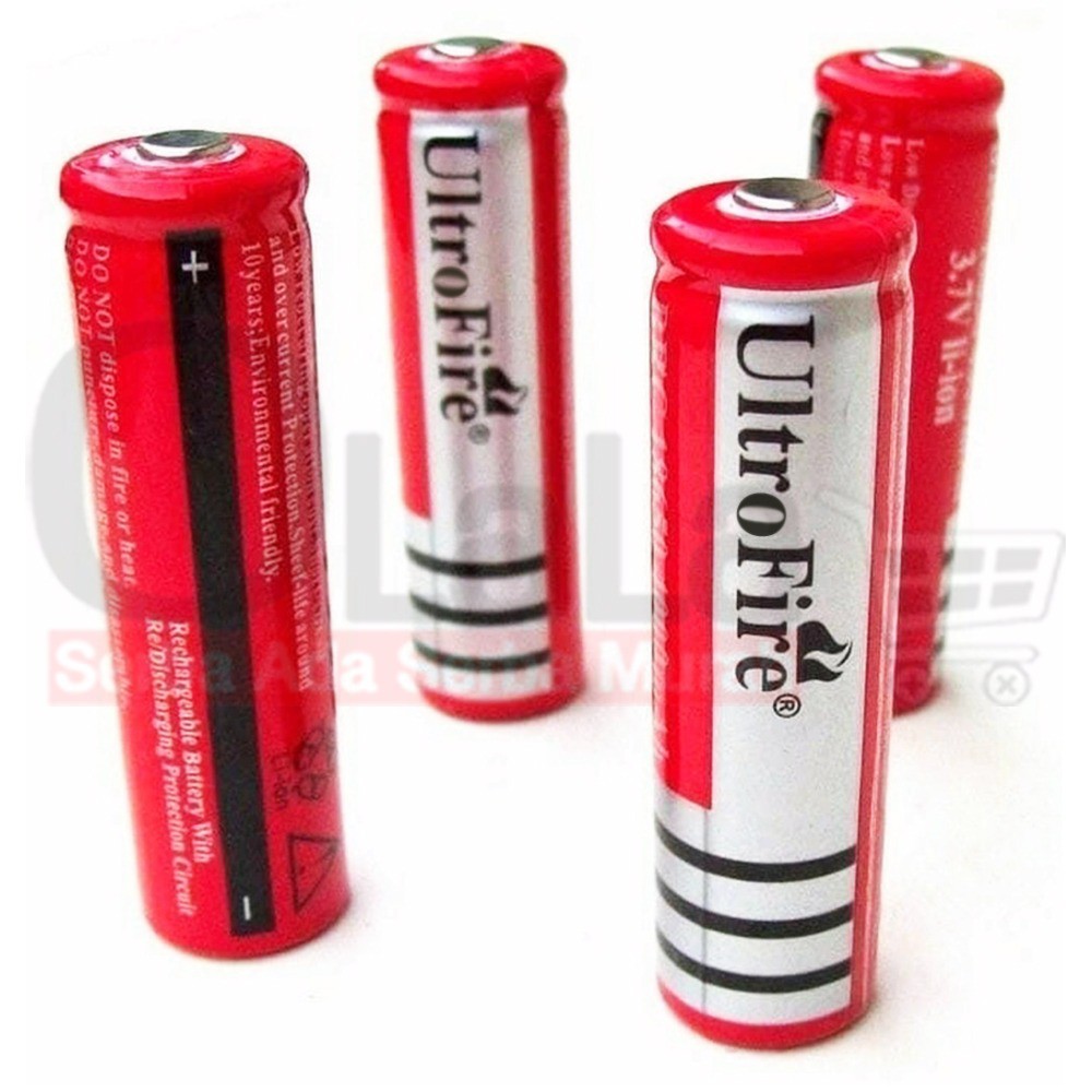 SWAT/BATERAI POLICE/BATERAI MERAH ULTRA FIRE 18650 6800mAh