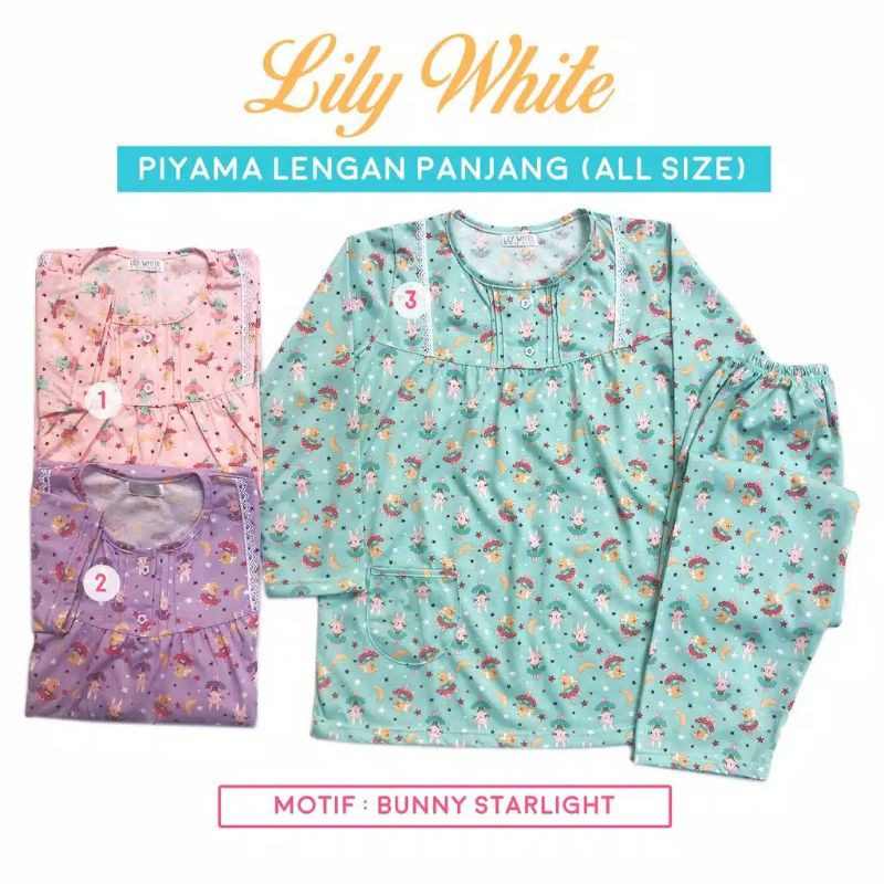 [PRELOVED] Piyama Lily White CHECKOUT PAKAI JNT