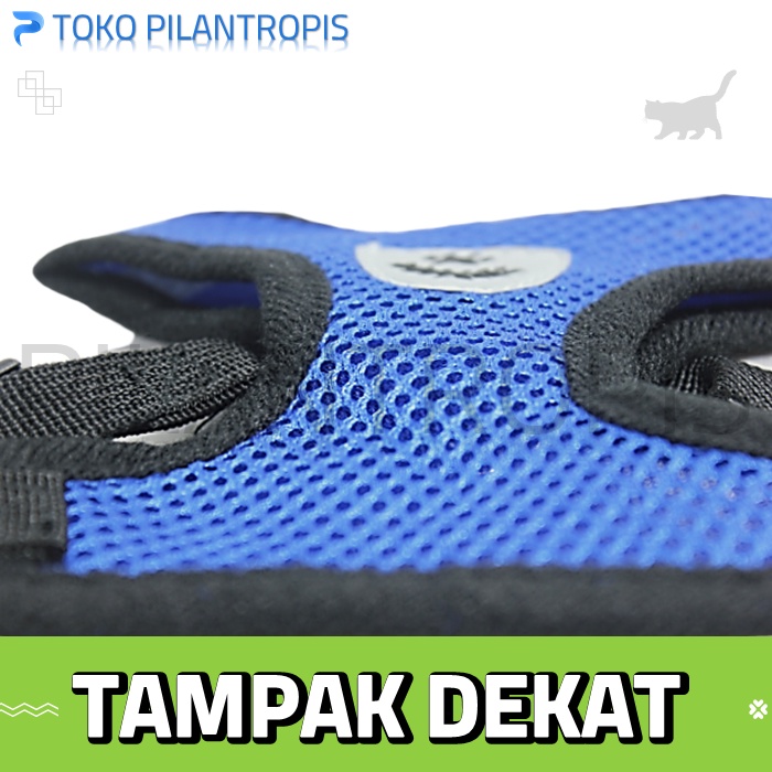 HARNESS KUCING ROMPI TALI TUNTUN HERNES KUCING ANJING PANJANG HARNES KUCING ROMPI TALI KUCING UNTUK JALAN MURAH