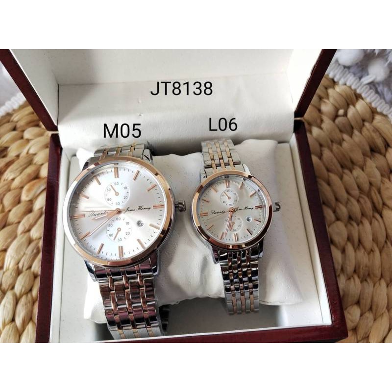 JAM TANGAN COUPLE/SATUAN KODE 8138 JIMSHONEY ( JT 8138 )