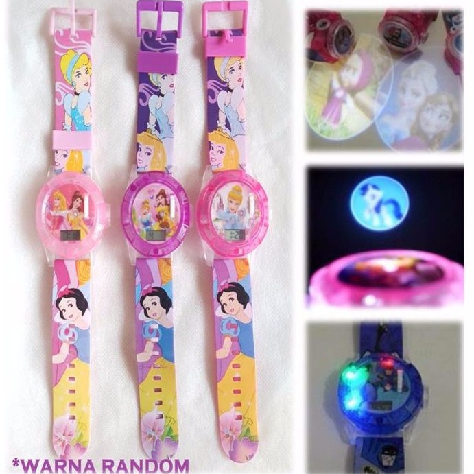 [BAJ] JAM TANGAN ANAK KARAKTER PROYEKTOR LASER LAMPU SUARA MELODY SUPER-HERO DIGITAL RUBBER - JA008